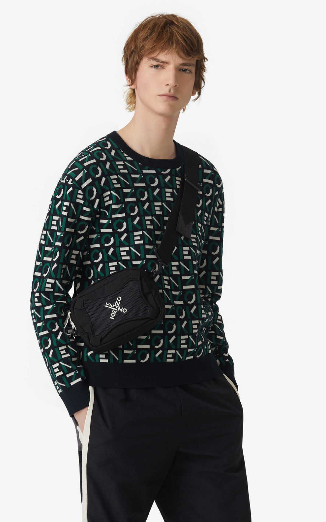 Kenzo Sport Little X ショルダーバッグ メンズ 黒 - WOFNZD907